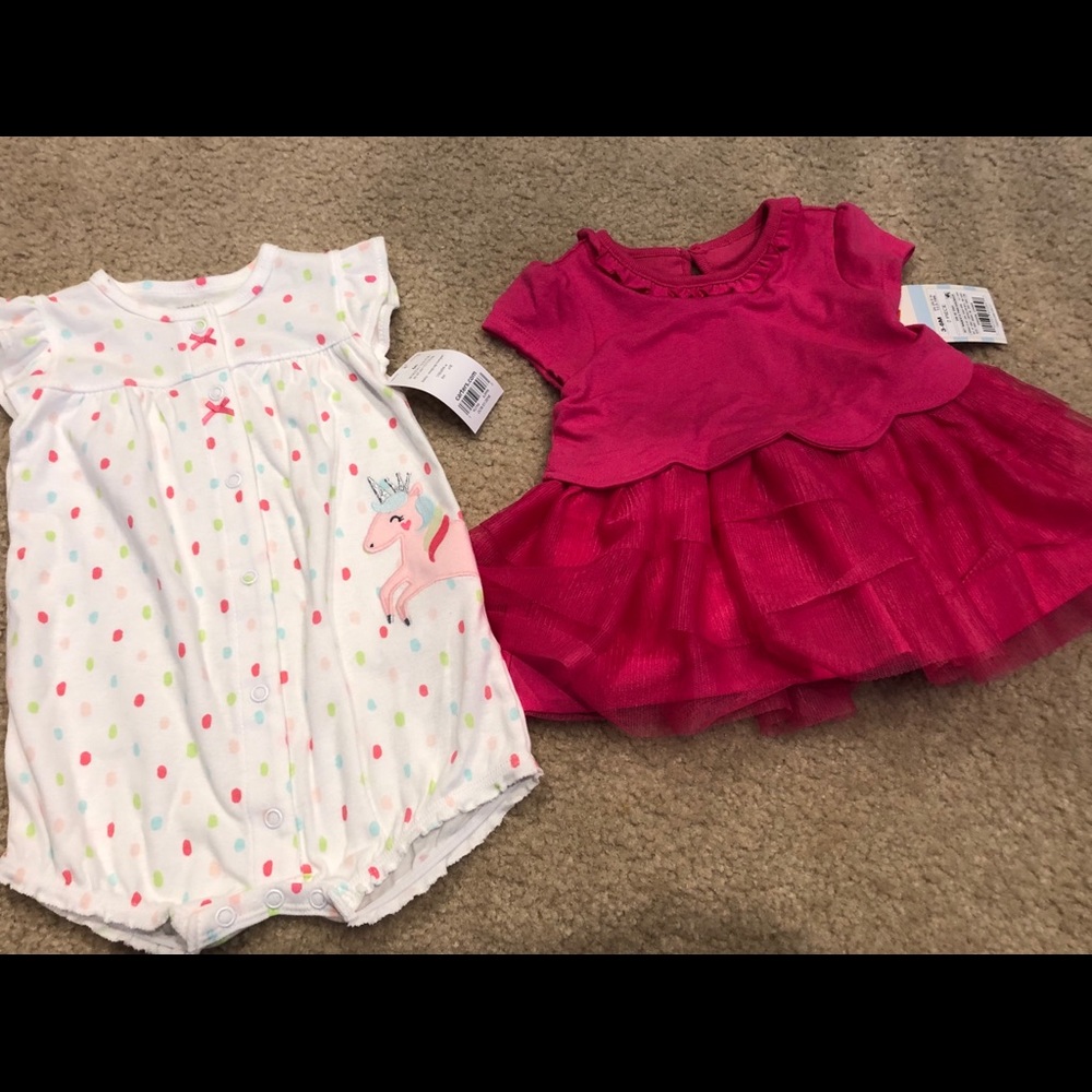 Cat and Jack dress and Carter’s romper